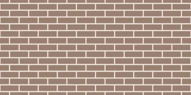 Tuğla duvar pürüzsüz desen. Bitmek bilmeyen basit mimari arka plan. Kahverengi geometrik tekrarlanabilir tuğla dokusu.