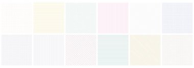 Kusursuz çizgili ince dokuların toplanması. Kağıda benziyor. Geometrik tekrarlanabilir basit kalıplar. Renk çizgisi izleri.