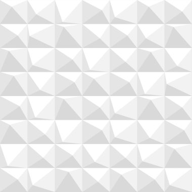 Vektörsüz geometrik üçgen deseni. Tekrarlanabilir mimari yaratıcı arka plan. Dekoratif sonsuz beyaz ve gri 3d döşeme dokusu.