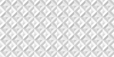 Dekoratif beyaz ve gri 3d sonsuz doku. Vektörsüz geometrik desen. Süssel yapılandırma tekrarlanabilir arkaplan.