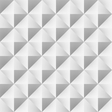 Modern eşkenar dörtgen dekoratif arka plan. Zarif, kusursuz geometrik desen. Beyaz ve gri tekrarlanabilir seramik 3D doku.