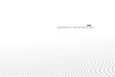 Beyaz fütürist soyut dijital arkaplan. Noktalı yüzey perspektifli. Bilim, iş, teknoloji fikirleriniz için alışılmadık kavramlar. Pankart, pankart ya da sunumunuz için kullanılabilir.