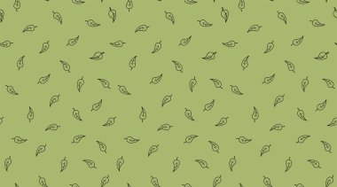 Sonbahar, yaprakları dökülen, pürüzsüz çizim şekli. Yeşil el çizilmiş çizgi film sezonu geçmişi. Doğa sonsuz karalama izi.