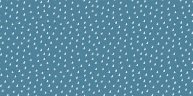 Düşen damlalarla kusursuz çizgi film desenleri çiziyorum. El çizimi tekrarlanabilir yağmur mavisi arka plan. Karalama stilinde doğanın sonsuz baskısı.