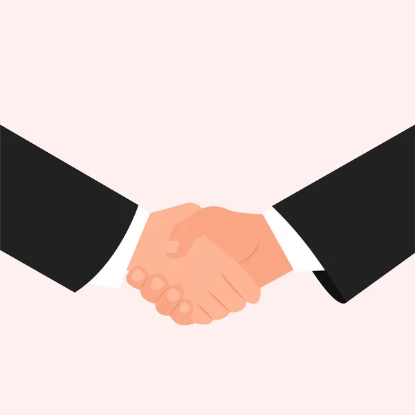 Handshake Business Partners Shake Hands Agreement Good Deal Partnership Concepts — Stock Vector