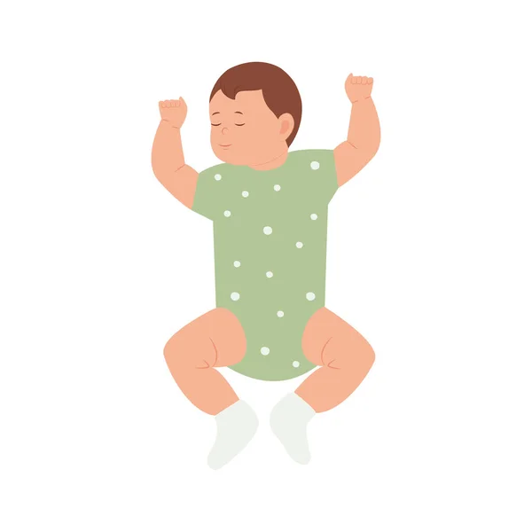 Bebek Uyuyor Yeni Doğan Konforlu Uyku Kavramı Vektör Çizimi Izole — Stok Vektör