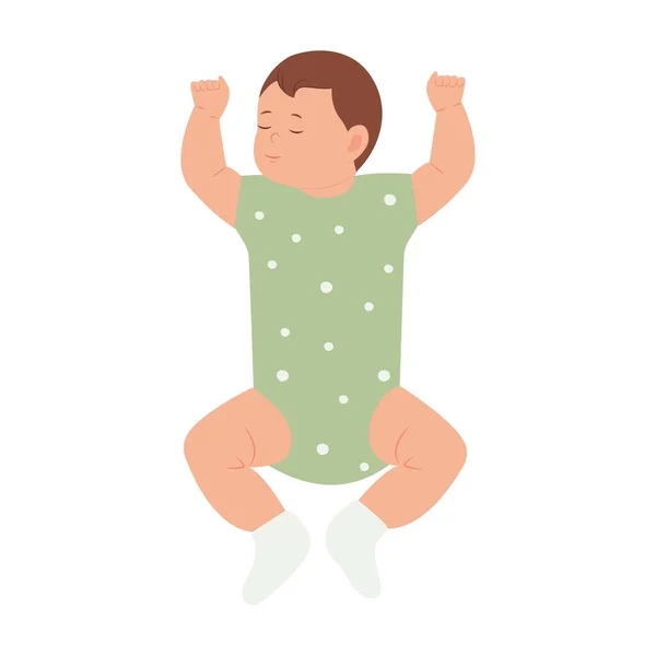 Bebek Uyuyor Yeni Doğan Konforlu Uyku Kavramı Vektör Çizimi Izole — Stok Vektör