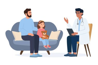 Kız ve baba doktor randevusunda..