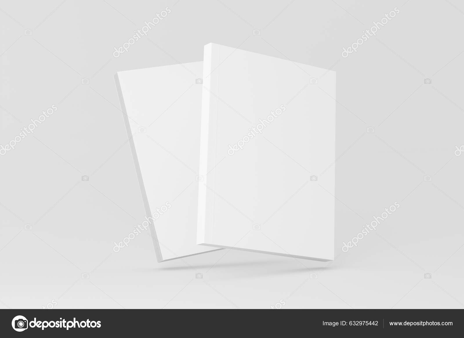 美国信笺软皮封面白色空白模型设计介绍——图库图片© ThreedyArtist #632975442