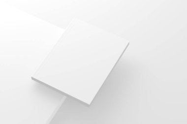 US Letter Softcover Kitap Kapağı Tasarım sunumu için Beyaz Boş Mokup