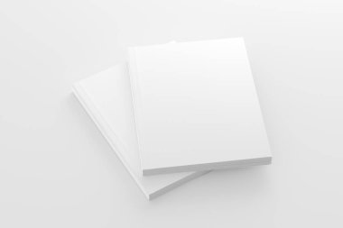 US Letter Softcover Kitap Kapağı Tasarım sunumu için Beyaz Boş Mokup