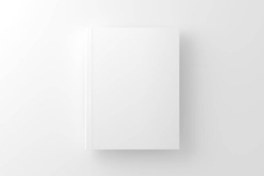 US Letter Softcover Kitap Kapağı Tasarım sunumu için Beyaz Boş Mokup