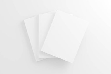 US Letter Softcover Kitap Kapağı Tasarım sunumu için Beyaz Boş Mokup
