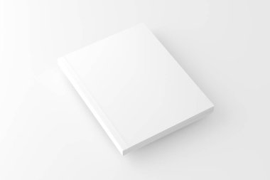 US Letter Softcover Kitap Kapağı Tasarım sunumu için Beyaz Boş Mokup