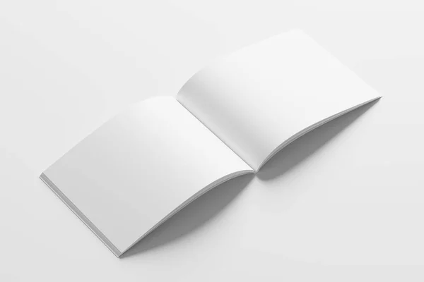 Letter Landscape Magazine Rendering White Blank Mockup Design Presentation — Zdjęcie stockowe
