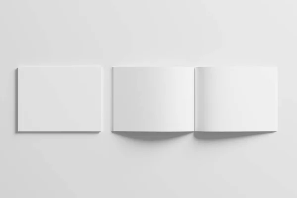 Letter Landscape Magazine Rendering White Blank Mockup Voor Design Presentatie — Stockfoto