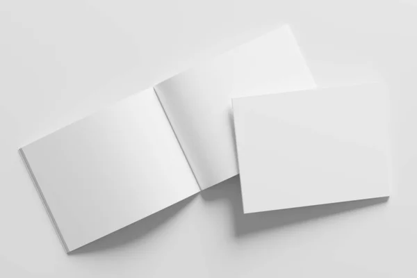 Letter Landscape Magazine Rendering White Blank Mockup För Design Presentation — Stockfoto