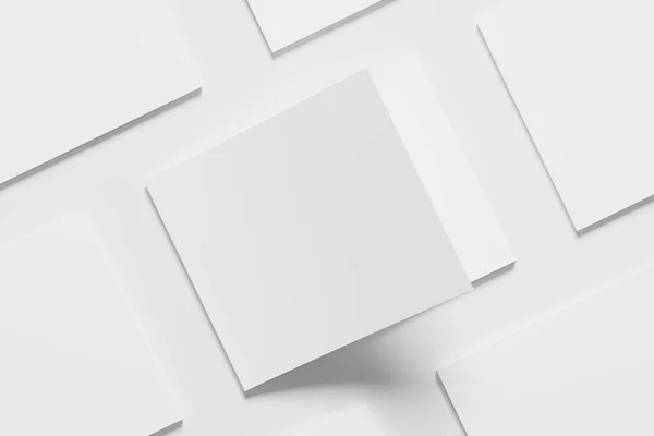 Letter Landscape Magazine Rendering White Blank Mockup Design Presentation — Foto Stock