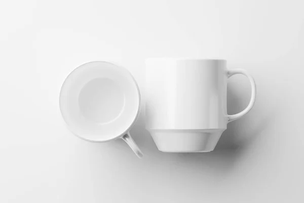 Ceramic Mug Cup Coffee Tea White Blank Rendering Mockup Design — Stock Photo, Image