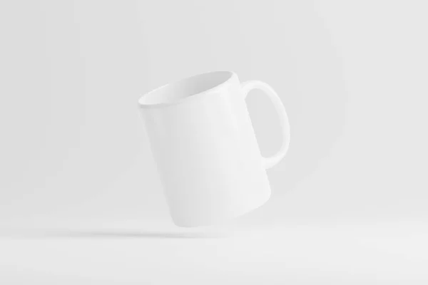 Ceramic Mug Cup Coffee Tea White Blank Рендеринг Mockup Design — стокове фото
