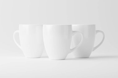 Kahve için Seramik Kupa Çay Beyaz Boşluk 3D Tasarım Sunumu için Model Hazırlama