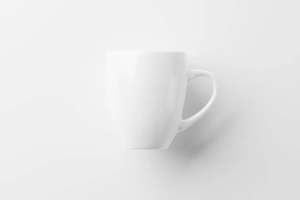 Kerámia Bögre Csésze Kávé Tea Fehér Üres Renderelés Mockup Design — Stock Fotó