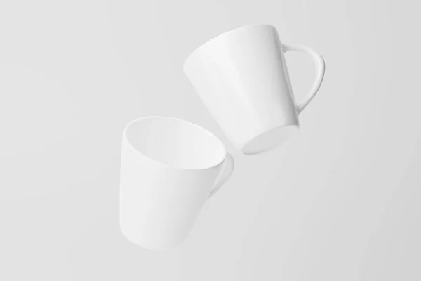 Ceramic Mug Cup Coffee Tea White Blank Рендеринг Mockup Design — стокове фото