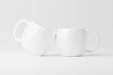 Kahve için Seramik Kupa Çay Beyaz Boşluk 3D Tasarım Sunumu için Model Hazırlama