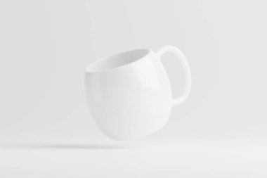 Kahve için Seramik Kupa Çay Beyaz Boşluk 3D Tasarım Sunumu için Model Hazırlama