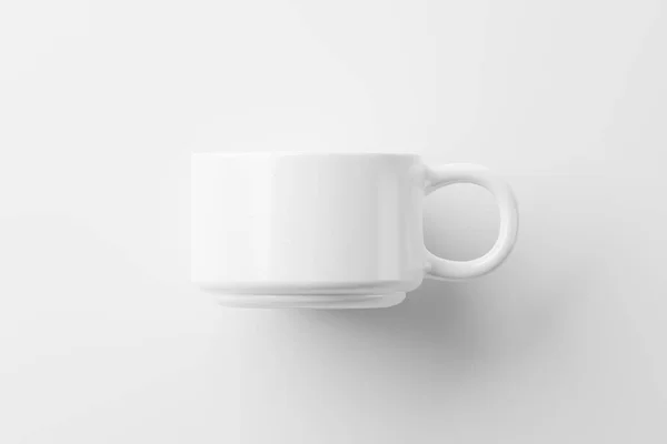 Keramische Mok Cup Voor Koffie Thee Witte Blanco Rendering Mockup — Stockfoto