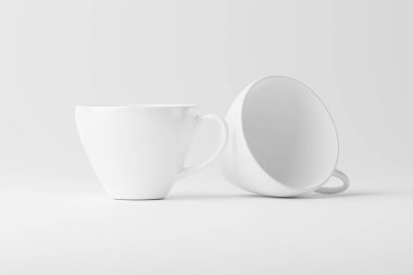 Kahve için Seramik Kupa Çay Beyaz Boşluk 3D Tasarım Sunumu için Model Hazırlama