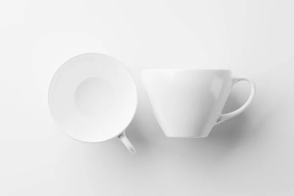 Keramikbecher Tasse Für Kaffee Tee Weiß Blank Rendering Mockup Für lizenzfreie Stockbilder