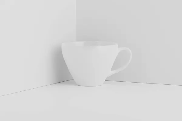 Keramikbecher Tasse Für Kaffee Tee Weiß Blank Rendering Mockup Für Stockfoto