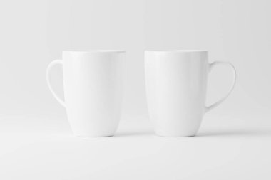 Kahve için Seramik Kupa Çay Beyaz Boşluk 3D Tasarım Sunumu için Model Hazırlama