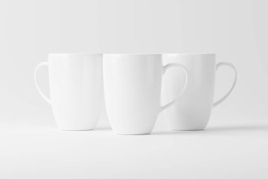 Kahve için Seramik Kupa Çay Beyaz Boşluk 3D Tasarım Sunumu için Model Hazırlama