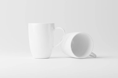 Kahve için Seramik Kupa Çay Beyaz Boşluk 3D Tasarım Sunumu için Model Hazırlama