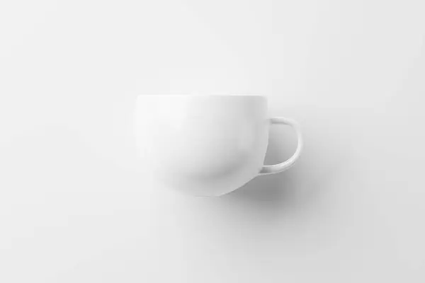 Keramický Hrnek Kávu Čaj White Blank Vykreslování Mockup Pro Design — Stock fotografie