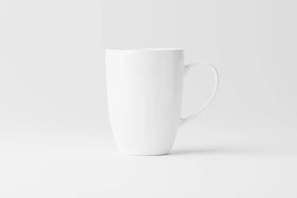 Ceașcă Cană Ceramică Pentru Ceai Cafea Alb Alb Redare Mockup — Fotografie, imagine de stoc