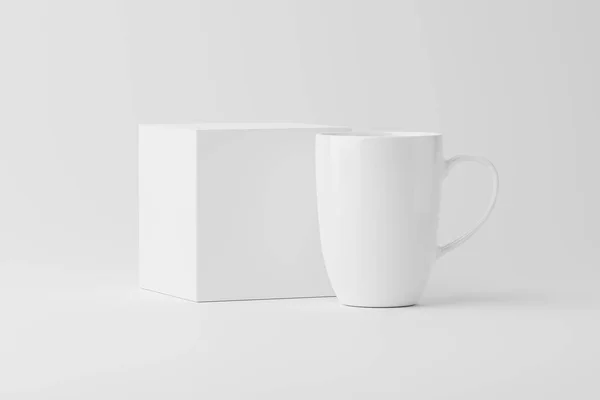 Keramische Mok Cup Voor Koffie Thee Witte Blanco Rendering Mockup — Stockfoto