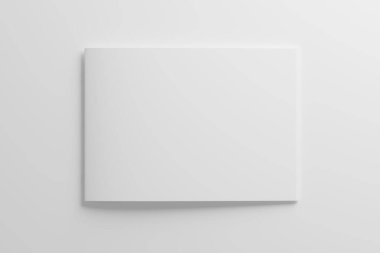 A4 Peyzaj Eyeri Dikiş Broşürü Beyaz Boş 3B Tasarım Yapılandırma Sunumu