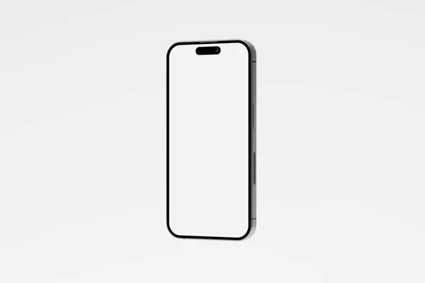 stock image Iphone 15 and 15 Pro and 15 Pro Max White Blank 3D Rendering Mockup For Showcasing UI Design