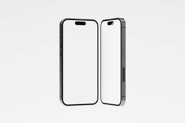 Iphone Pro Pro Max Blanco Blanco Representación Burla Para Mostrar Fotos de stock libres de derechos