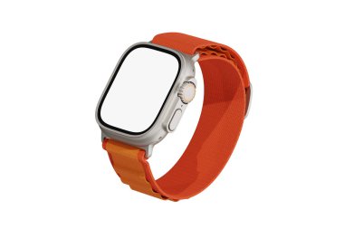 UI Tasarım Sunumu için Apple Watch Ultra White Blank 3B Hazırlama Modeli