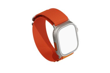 UI Tasarım Sunumu için Apple Watch Ultra White Blank 3B Hazırlama Modeli