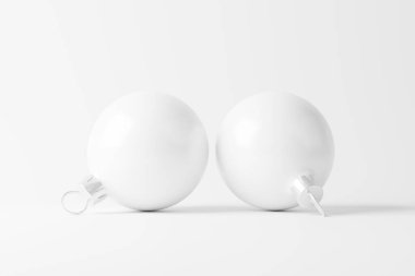 Noel Balosu Beyaz Boş Matte 3B Tasarım Sunumu Yapılandırma Modeli