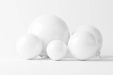 Noel Balosu Beyaz Boş Matte 3B Tasarım Sunumu Yapılandırma Modeli