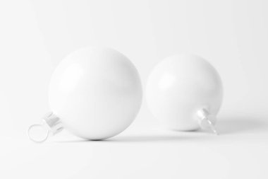 Noel Balosu Beyaz Boş Matte 3B Tasarım Sunumu Yapılandırma Modeli