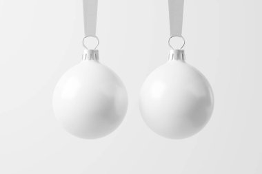 Noel Balosu Beyaz Boş Matte 3B Tasarım Sunumu Yapılandırma Modeli