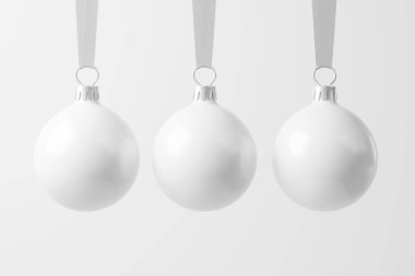 Noel Balosu Beyaz Boş Matte 3B Tasarım Sunumu Yapılandırma Modeli