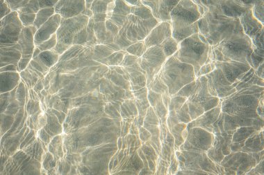 sandy bottom of the red sea at low tide with ripples from the waves